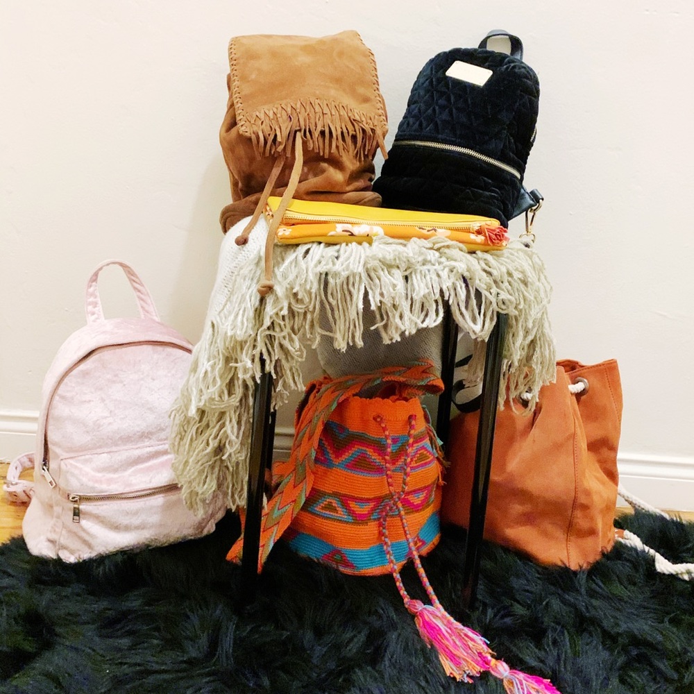 Pink Suede Backpack - Picture 6 of 6
